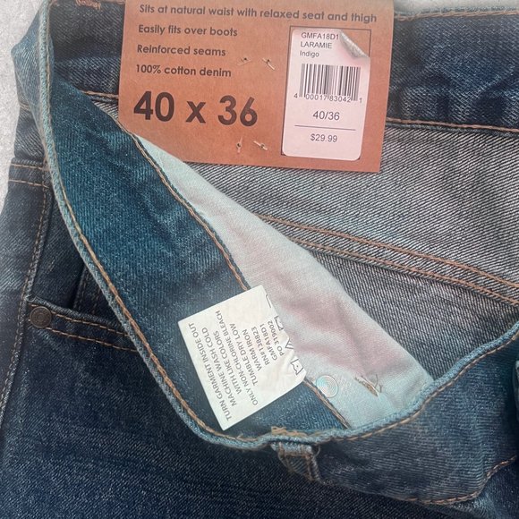 Men's Gibson Bonanza Jeans Regular Fit 5 Pocket 40x36 NWT - Picture 4 of 7